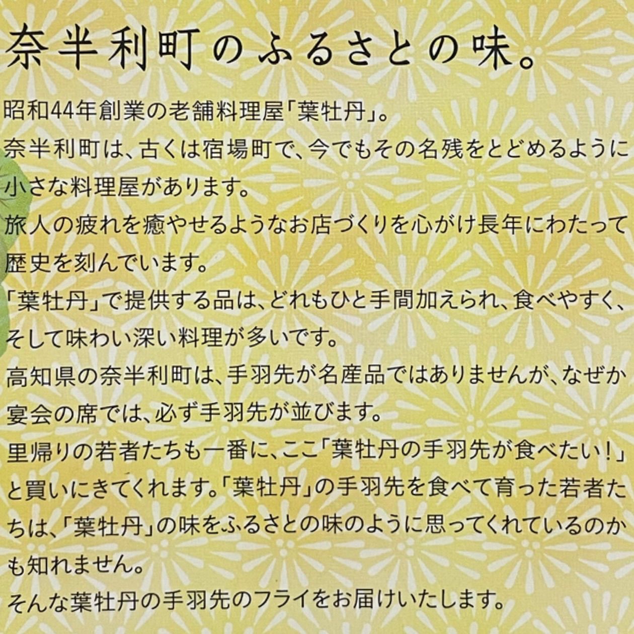 葉牡丹の手羽先のフライ 40本セット