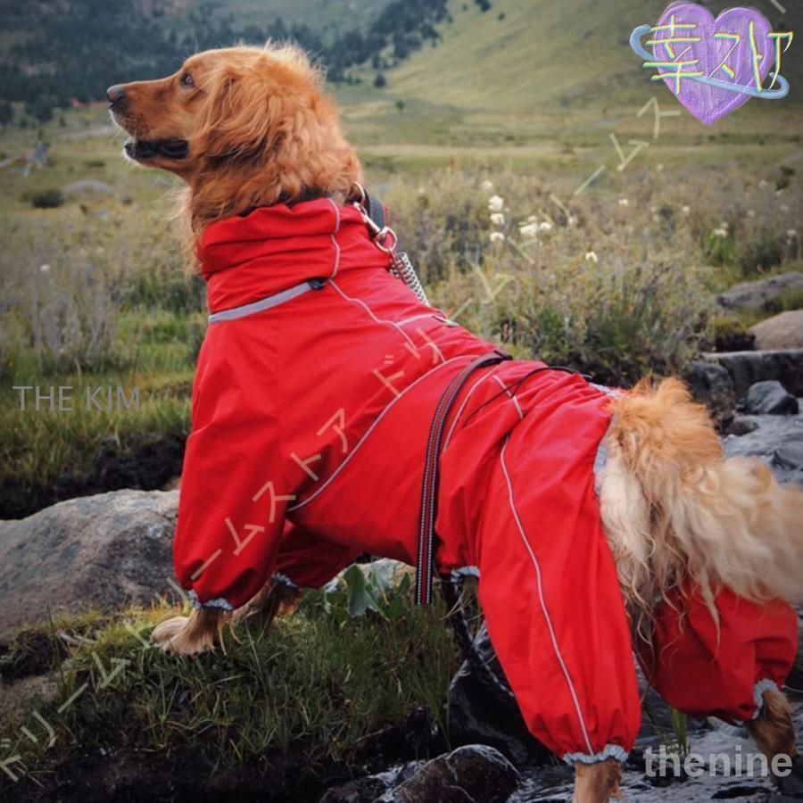 レインコート 犬 犬レインコート 犬用 ペットレインコート 中型犬 大型犬 犬服 犬用レインコート 雨具 リード ポンチョ 防水 雨合羽 中型犬