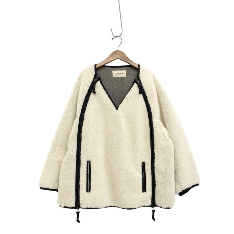 JUN MIKAMI ジュンミカミ アルパカパイルライナープルオーバー ボアジャケット コート 別注 ホワイト