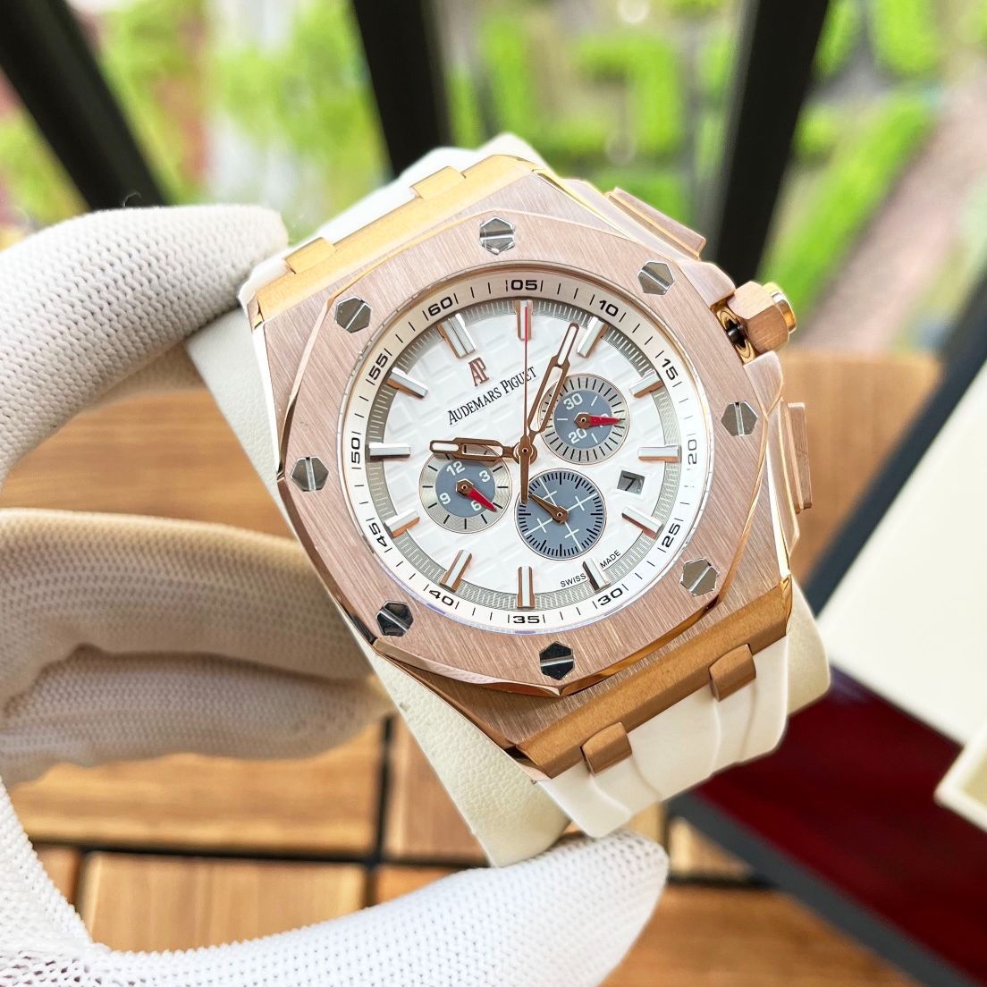 44mm｜自動巻き機械式×レザーベルト｜強化ミネラルガラス|在庫 ｜