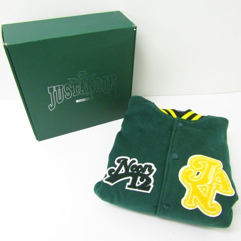 美品　中町兄妹 just a noon スタジャン　ブラウン　ホワイト　レザー その他ブランド(ソノタブランド) / JUSTANOON/中町兄妹