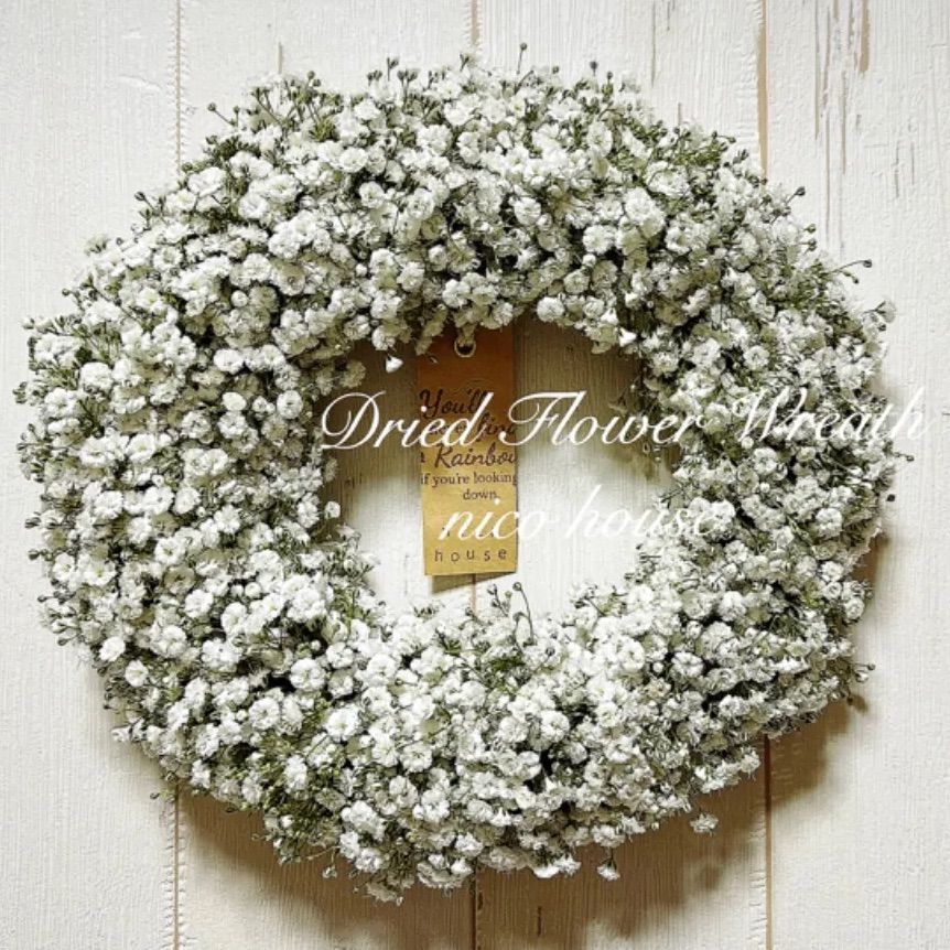 2.かすみ草オーバルリース 2.かすみ草オーバルリース