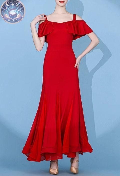 社交ダンスドレス マーメイドモダンダンス 無地 オーダーメイド