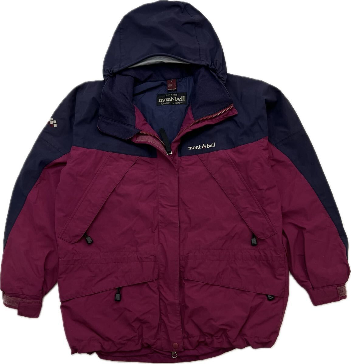mont-bell モンベル GORETEX ゴアテックス マウンテンパーカー ジャケット ネイビー パープル レディース M 秋冬 登山 アウトドア K272
