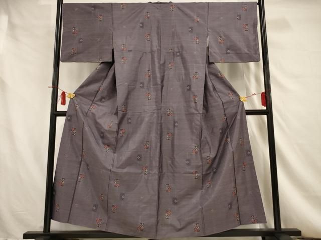 平和屋着物■本場村山大島紬　色紙重ね花文　逸品　未使用　BAAJ3147hv 平和屋着物□本場村山大島紬 色紙花文 正絹 逸品 AAAT4040jd 平和屋着物