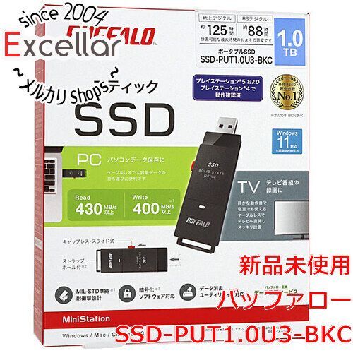 bn:0] 【新品訳あり(箱きず・やぶれ)】 BUFFALO 外付けSSD SSD-PUT1