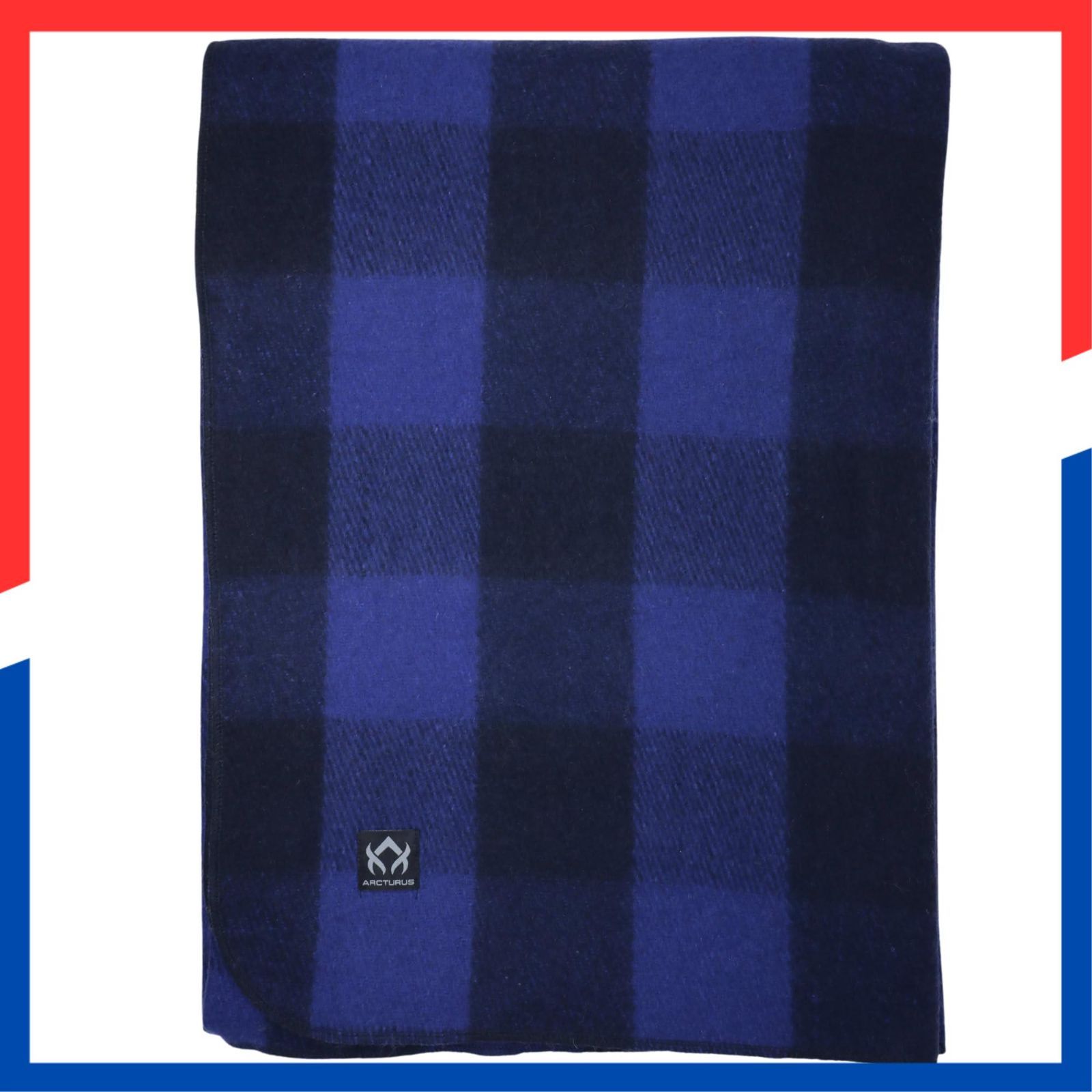 数量 Backwoods ウールブランケット - 4.5ポンド Arcturus 暖かい 厚手 洗濯 Lサイズ | キャンプ アウトドア サバイバル-緊急キットに最適 ブルーバッファロー