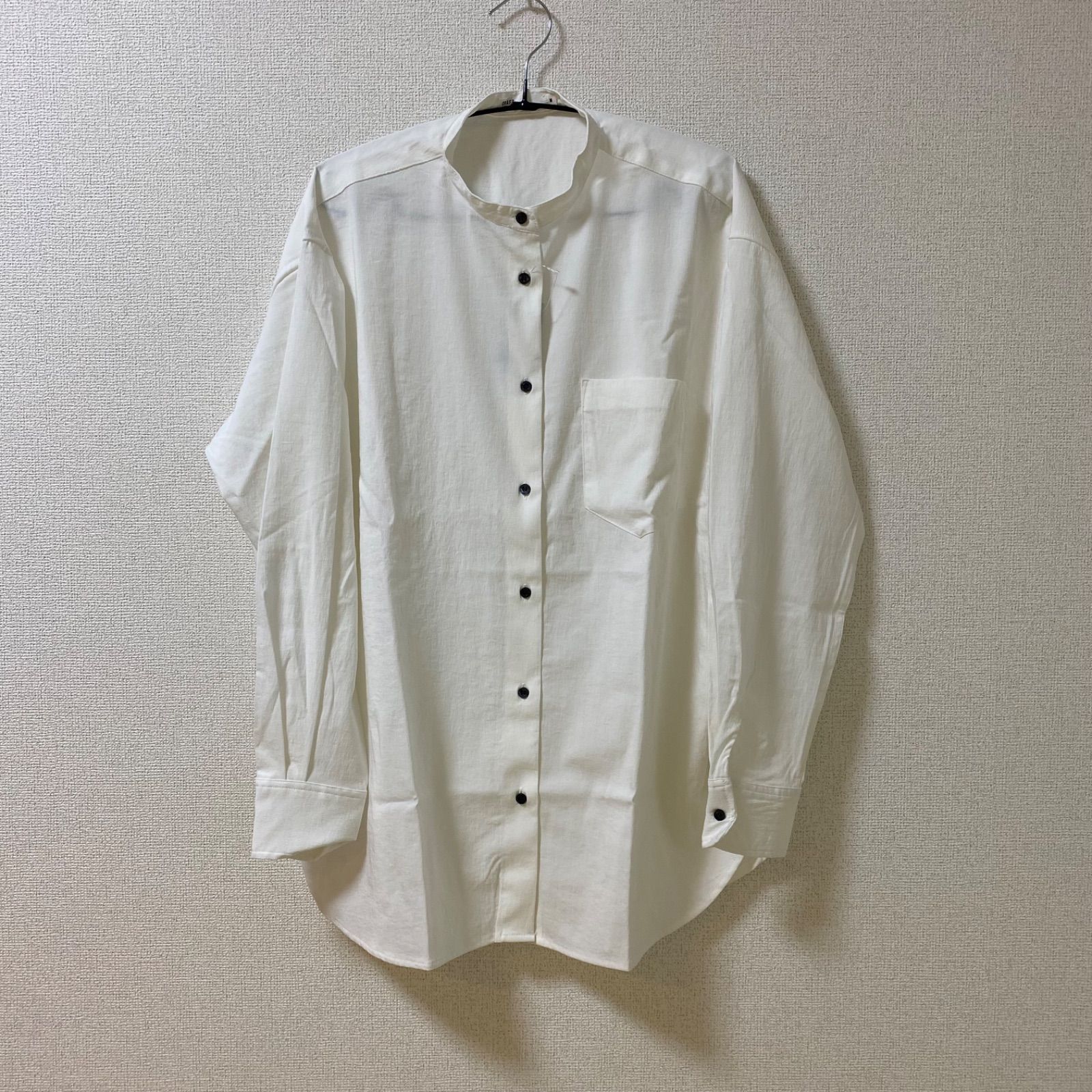 z555 CRAFT STANDARD BOUTIQUE クラフト スタンダード ブティック レーヨンデシンバンドカラーシャツ メンズ Mサイズ