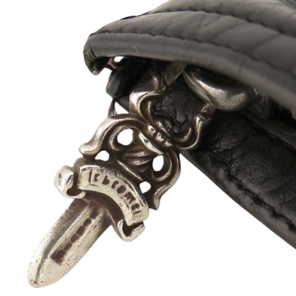 クロムハーツ ダガージップ ジッパー チェンジパース レザー シルバー  