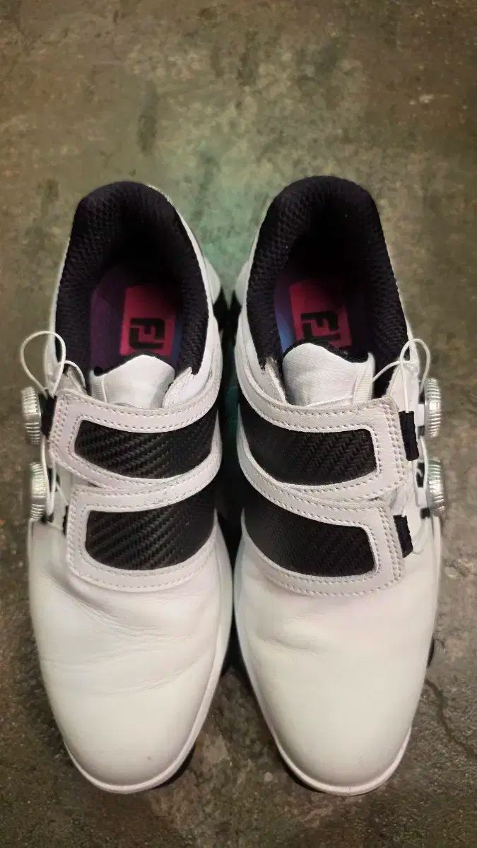 FJ FootJoy フットジョイ ゴルフシューズ 白 ボア SYSTEM システム 245mm