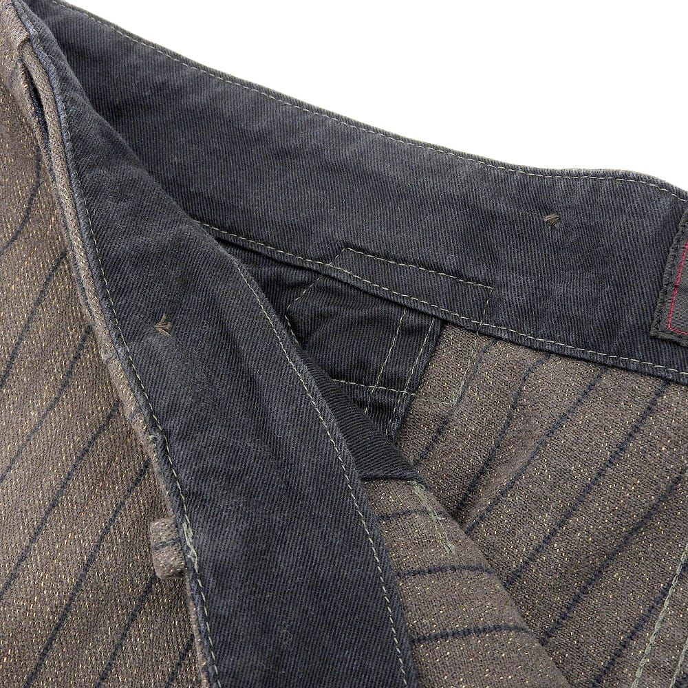 RRL ダブルアールエル Double RL ダブルアールエル LEADFIELD TROUSERS コットン シンチバック ボタンフライ  ストライプサスペンダーボタン付 ワークパンツ 33/32 33/32 - 海外輸入サイト