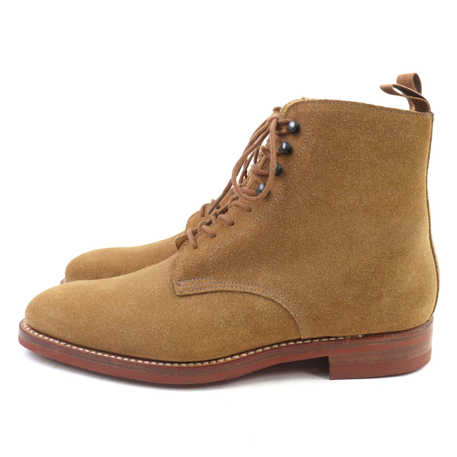 1回使用。クロケットu0026ジョーンズ　スウェードブーツ　7 使用１回クロケット＆ジョーンズ チャッカブーツ チルターン 茶 8