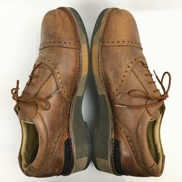 ROCKPORT/ロックポート　軽量厚底　セミブローグ　キャップトゥ　ローカットブーツ　サイズ42　26.5-27.0程度　茶　管No.ZE-146 #BUZZBERG