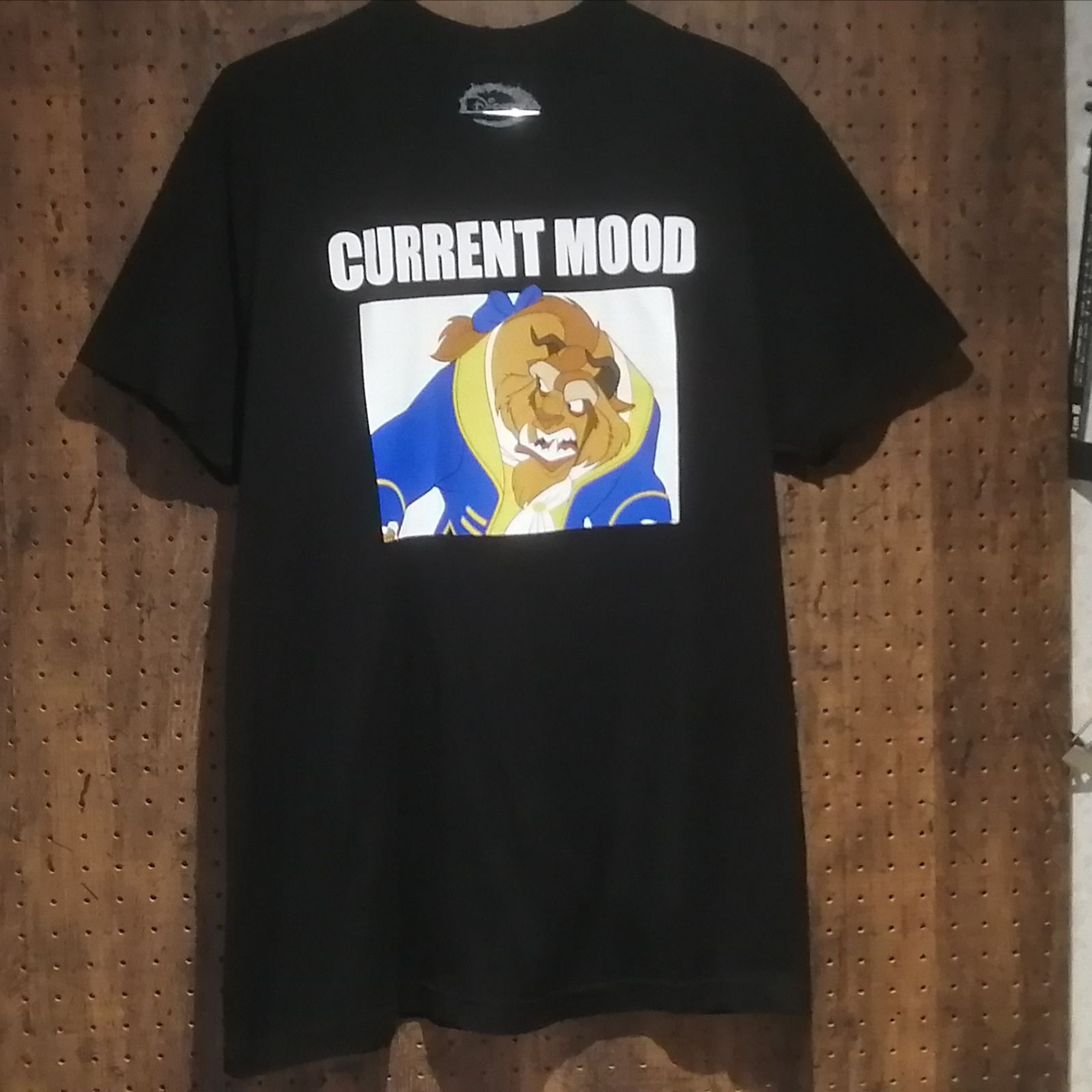 Disney ディズニー　美女と野獣「CURRENT MOOD」プリントＴシャツ　サイズＬ