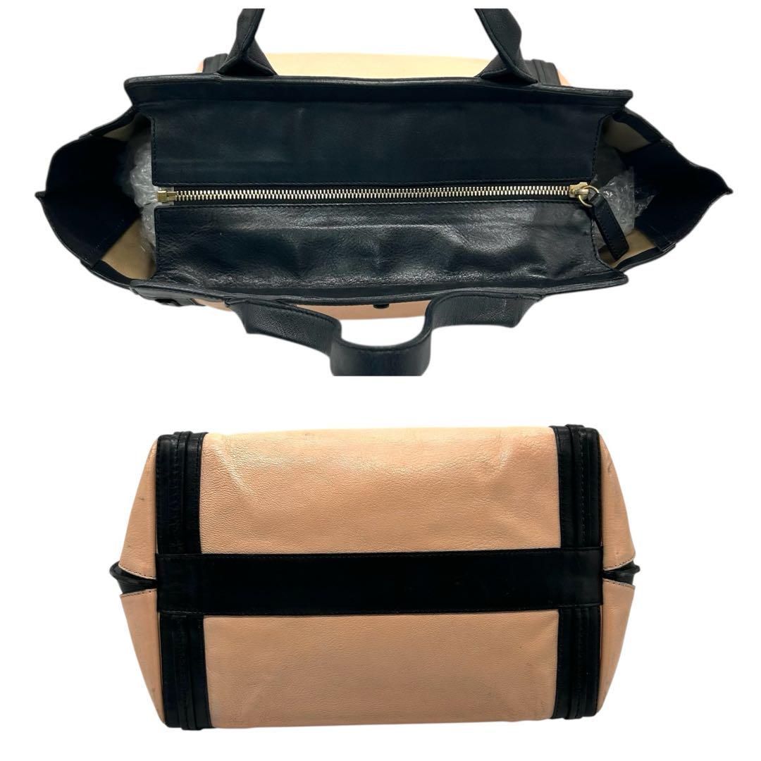 良品 1200 クロエ アリソン トートバッグ レザー バイカラー ピンク 黒 良品 1200 クロエ アリソン トートバッグ レザー バイカラー