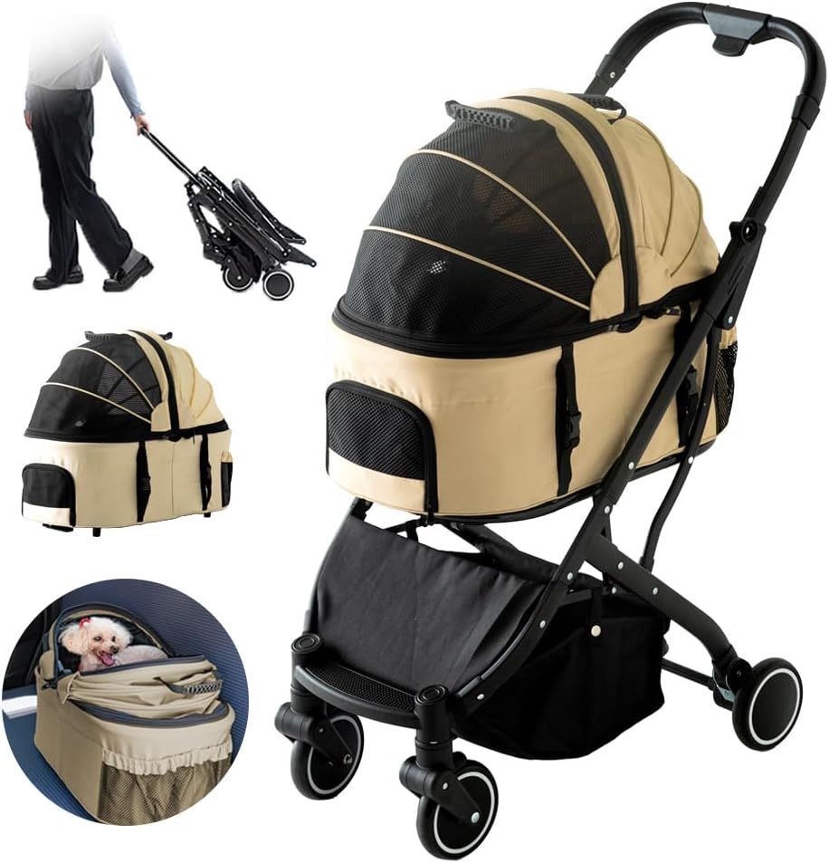 タンスのゲン ペットカート 3WAY 乗り心地バツグン 取り外し 折り畳み 小型犬 中型犬 4輪 収納 大容量 キャリーバッグ ドライブボックス 63600001 92214