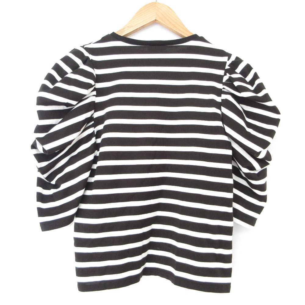 24 SS ケイタマルヤマ Parisienne border Tシャツ ボーダー柄 カットソー 7-2422630 サイズ1 シロクロ レディース 古着