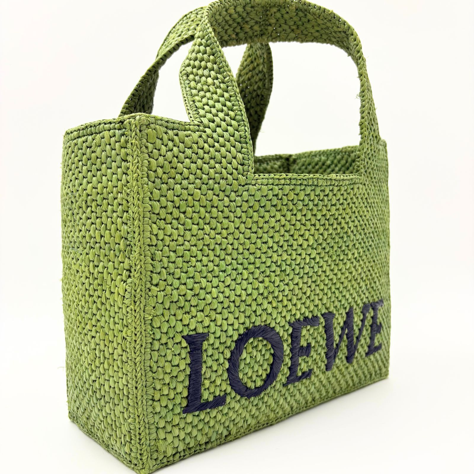 極美品】LOEWE ロエベ ラフィア カゴバッグ かご フォント トート