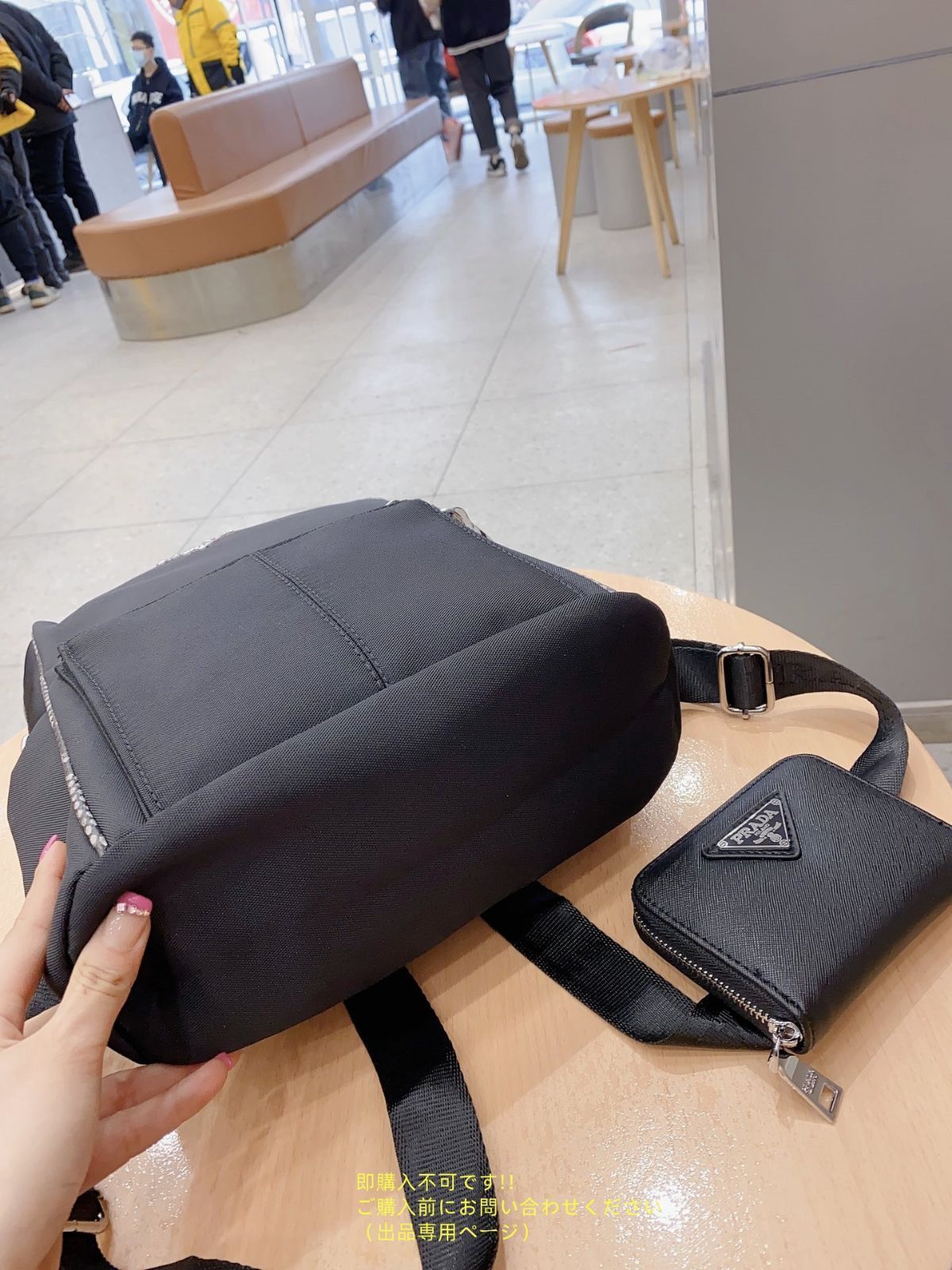 超美品】プラダ PRADA バックパック リュック ショルダーバッグ 財布 3