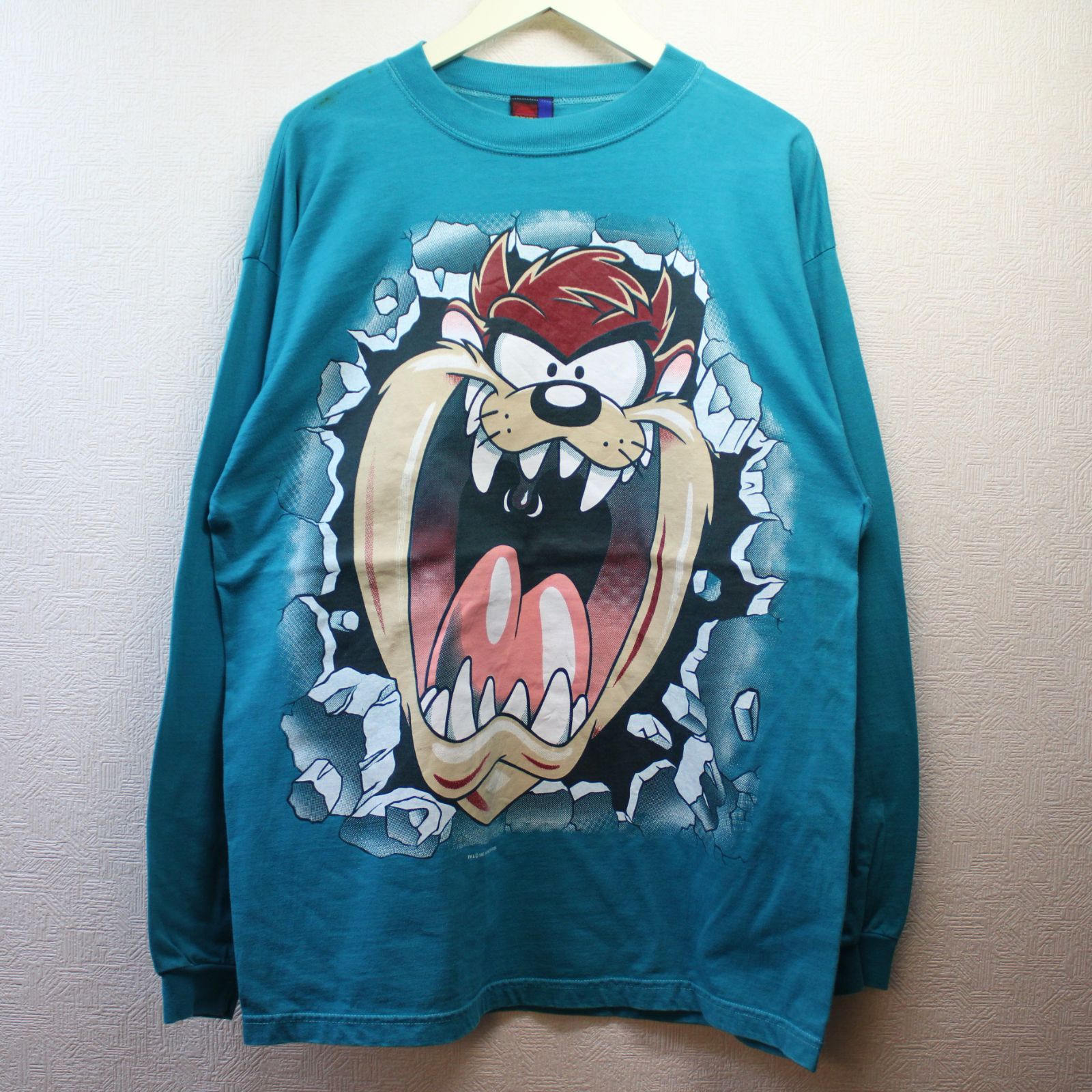 90s ビンテージ Warner Bros アニメ キャラ Tシャツ 古着 1990年代 90s Warner Bros ワーナーブラザーズ ロンT Tシャツ