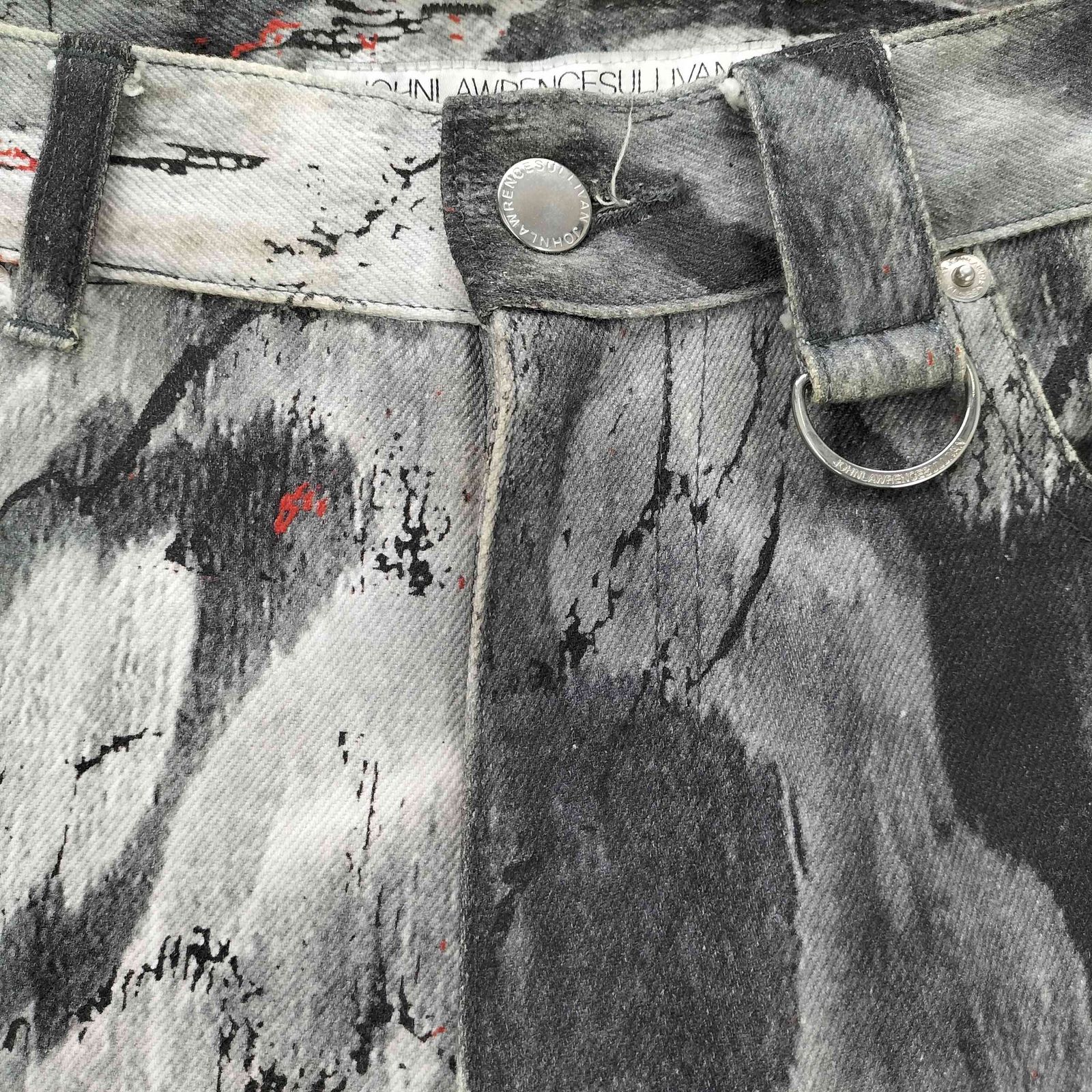 ジョンローレンスサリバン　PRINTED DENIM 5POCKET PANTS ジョンローレンスサリバン JOHN LAWRENCE SULLIVAN PRINTED DENIM