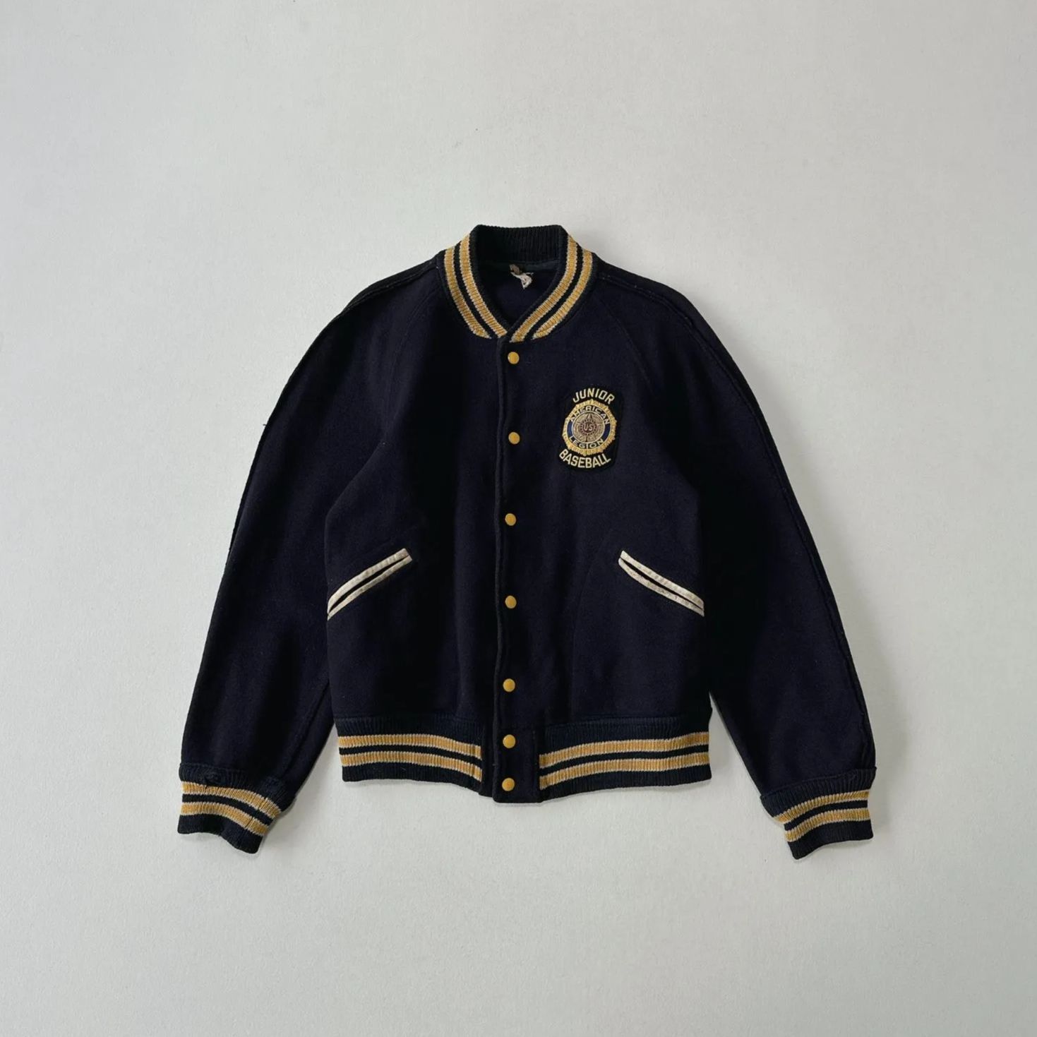 激レア 50s BUTWIN ボタスタ スタジャン ウール オールブラック 36 60s USA製 BUTWIN スタジャン ボタスタ American Legion - メルカリ