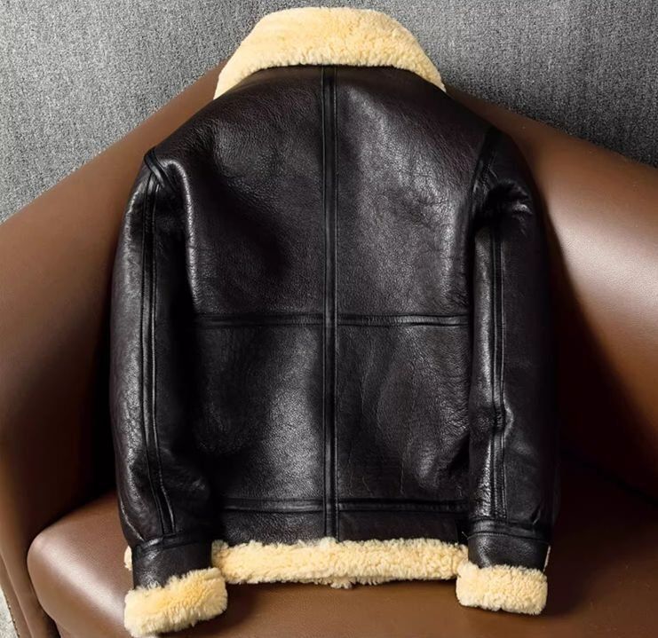 冬季 フライトジャケット ムートンコート 本革ラムレザー 防寒服 シープスキン 毛皮一体 保温性抜群