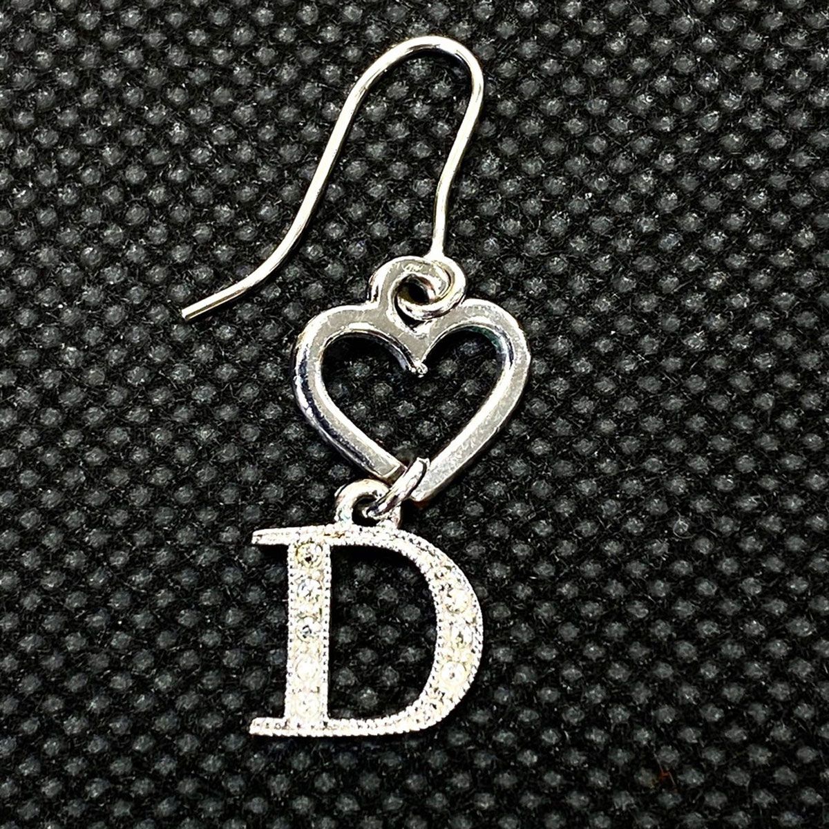 Dior シルバー ハート型 ピアス Christian Dior クリスチャンディオール ハート ピアス シルバー