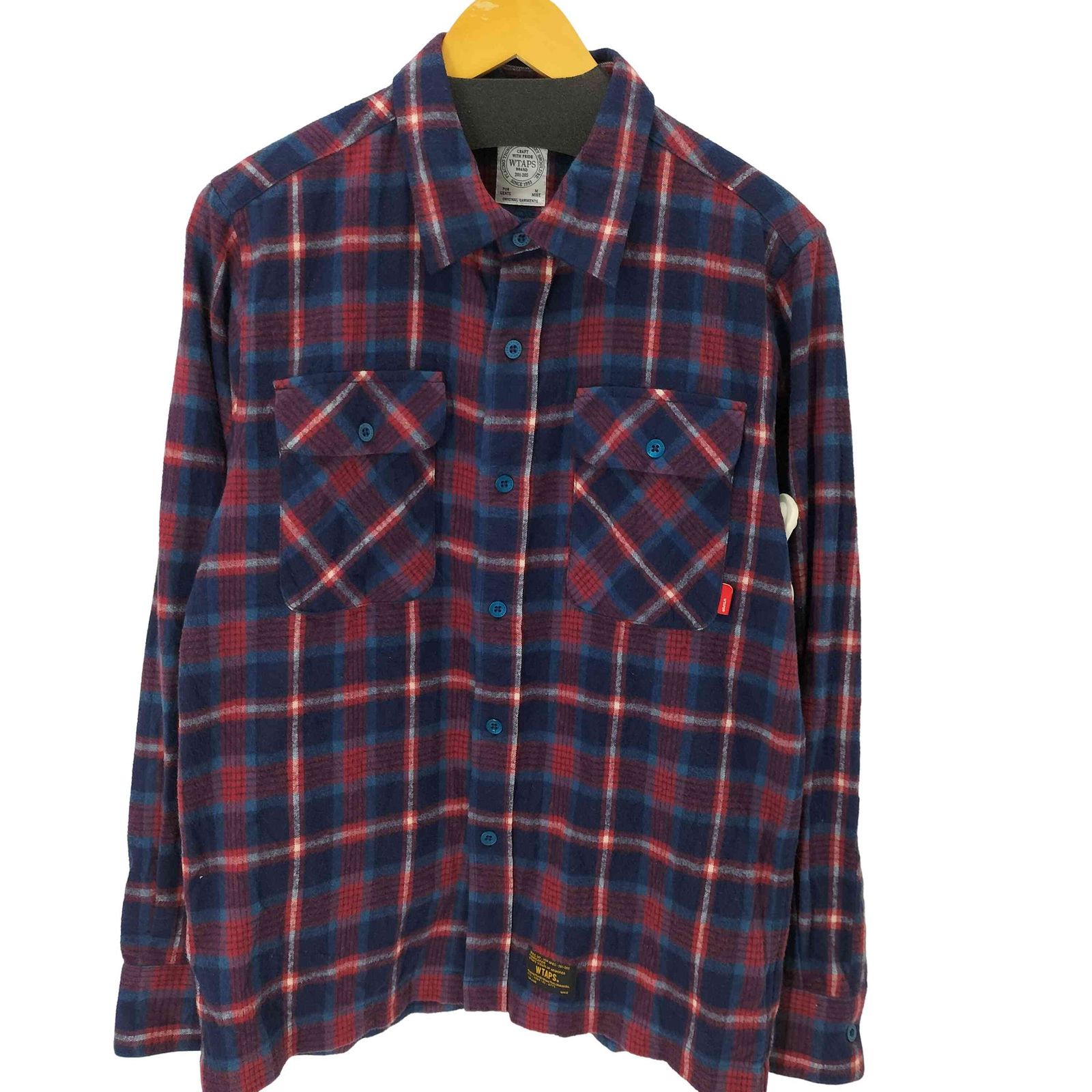 WTAPS チェック柄ネルシャツ ネイビー系サイズS ダブルタップス WTAPS チェック柄ネルシャツ ネイビー系サイズS ダブルタップス
