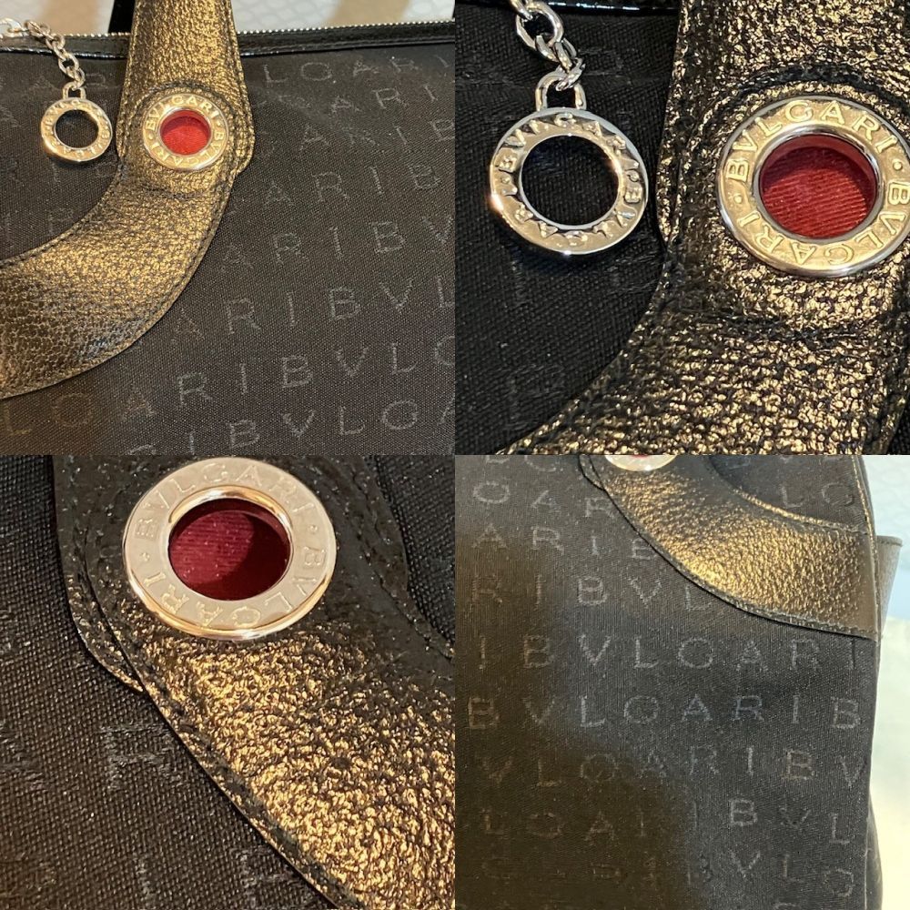 ブルガリ BVLGARI ロゴマニア ビーゼロワン キャンバスレザー ミニボストンバッグ ハンドバック ブラック - メルカリ