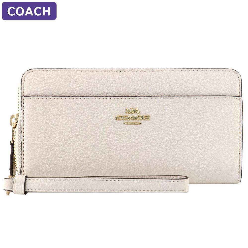 コーチ COACH 財布 長財布 6643 IMCHK ストラップ付 ラウンドジップ