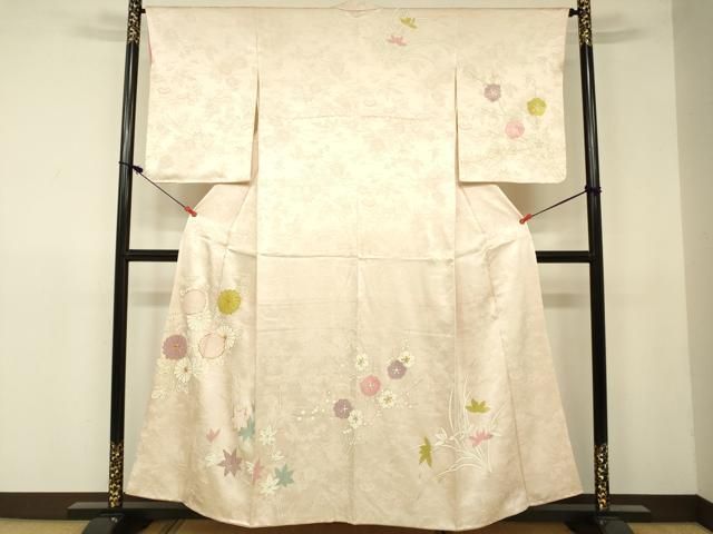 平和屋着物□訪問着 駒刺繍 絞り 枝花文 金彩 正絹 逸品 DAAU8544zy
