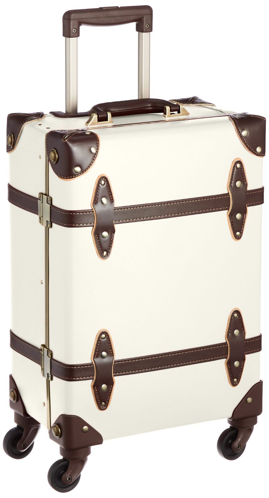 Color Sサイズ アイボリー|ブラウン シフレ トランクスーツケース EUR3054 トランクキャリー ユーラシアトランク 26L 55 cm 3.3kg Sサイズ アイボリー|ブラウン