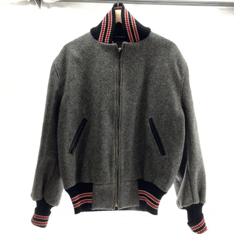 【中古】SKOOKUM スタジャン グレー サイズ38 スクーカム[19]