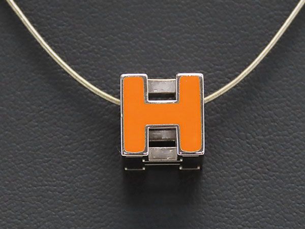 安価 ワタナベ 美品】エルメス HERMES カージュアッシュ Hキューブ ネックレス アクセサリー