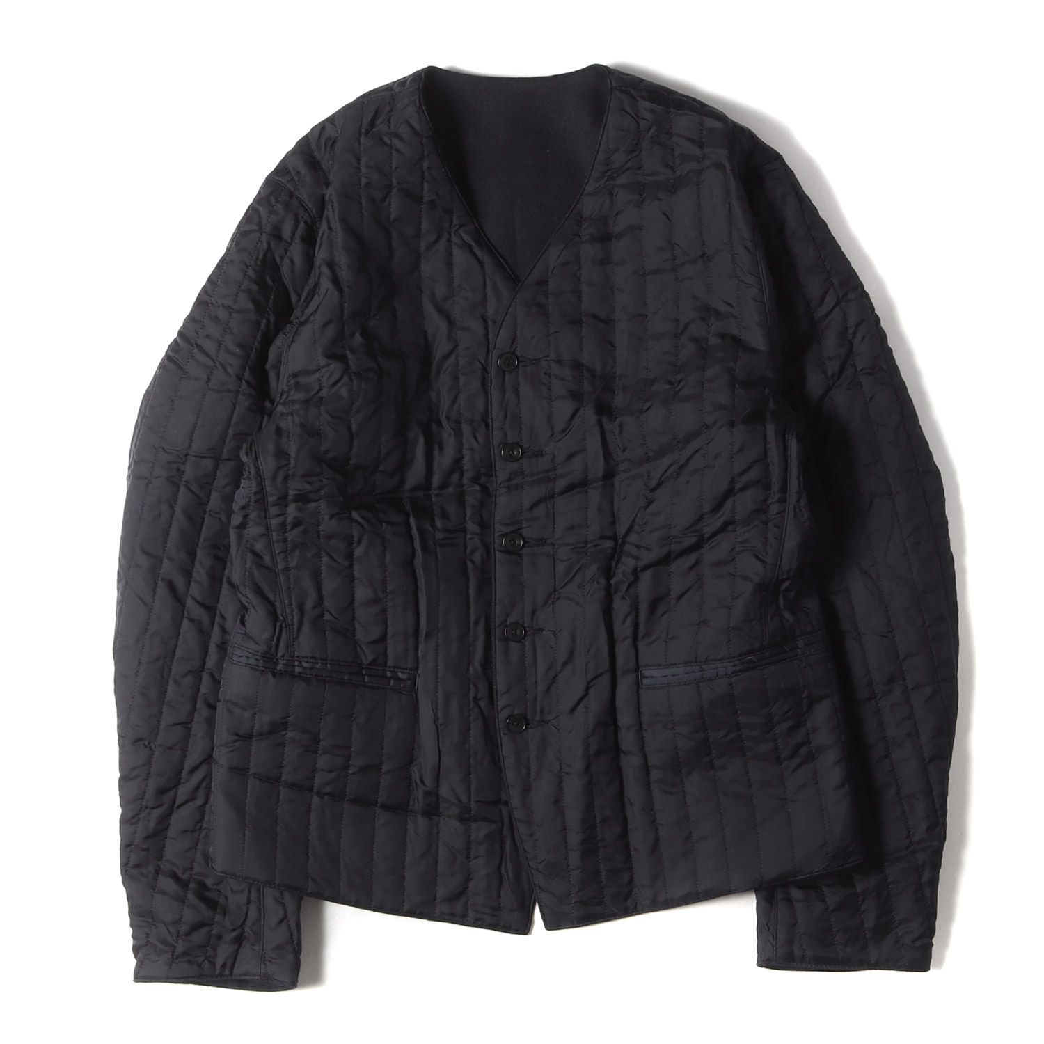レビュー高評価アイテム特集｜ファッション通販 ブラック Jacket Collarless セットアップ テンシャル 黒 美しい M ジャケット・アウター