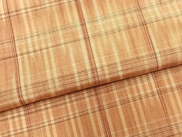 平和屋着物▽上質な紬　単衣　格子　正絹　逸品　未使用　AABB2219fy 平和屋着物▽上質な紬 単衣 格子 正絹 逸品 未使用 AABB2219fy 平和