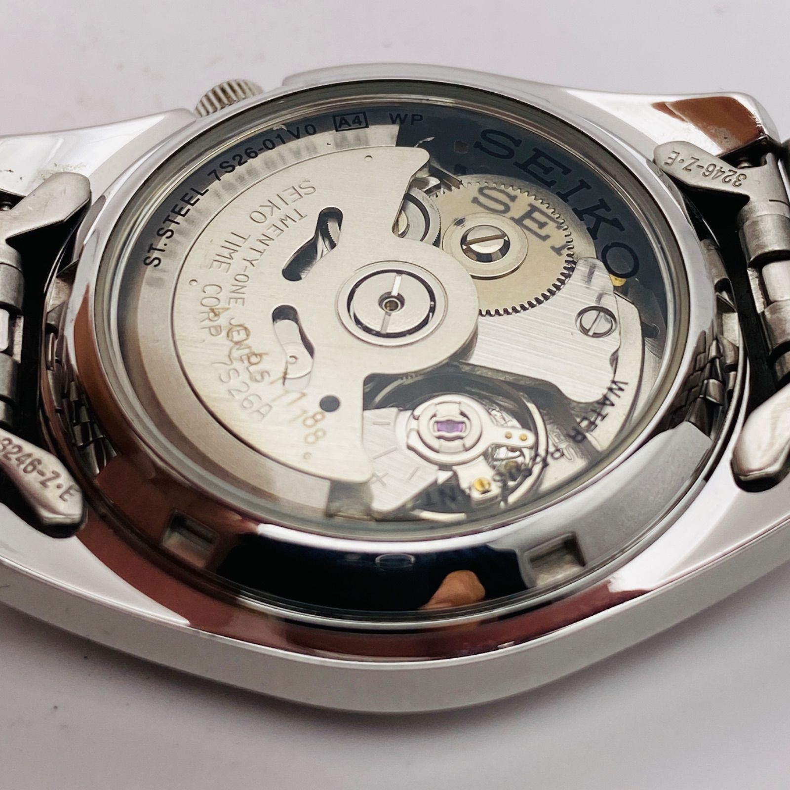 SEIKO セイコー 5 ファイブ 7S26-01V0 裏蓋スケルトン T153）希少 良品