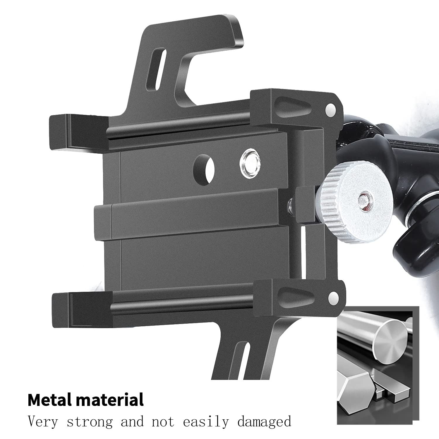 Hoolcar グラブハンドル 携帯電話ホルダー 調節 揺れ防止 スタビライザー 電話マウント 2018-2021 Jeep Wrangler JL JLU - Gladiator JT用