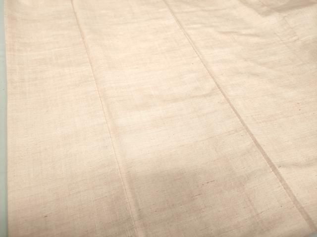 平和屋着物○本場結城紬 重要無形文化財 色無地 洗柿色 正絹 逸品