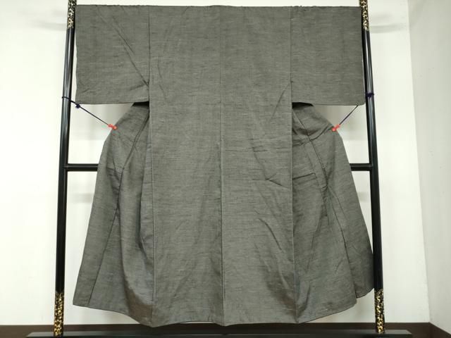 平和屋着物 男性 紬 アンサンブル 長羽織 160亀甲 正絹 ud