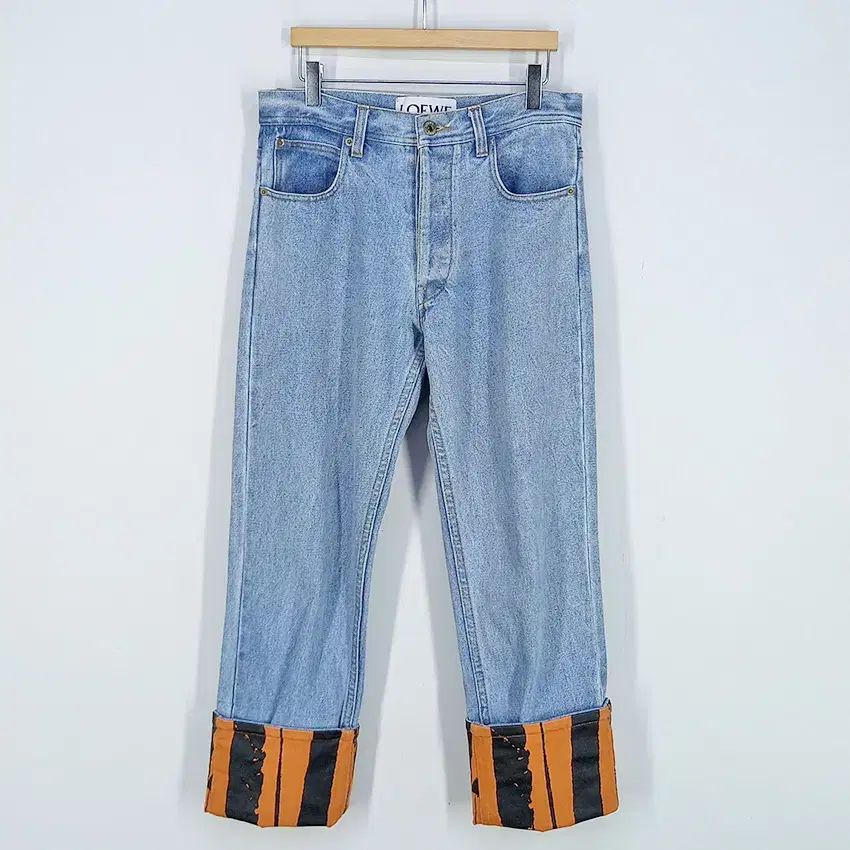 レーベ レディース ヒップ刺繍 ボタンフライ 9 富 デニムパンツ ライトブルー HU38222