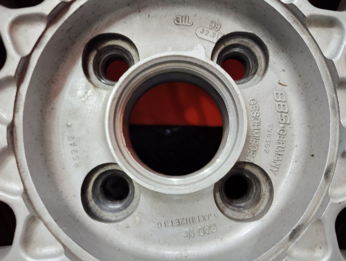 ジャンク品 BBS RS242 ビービーエス 社外ホイール 14インチ 2本 約10.5