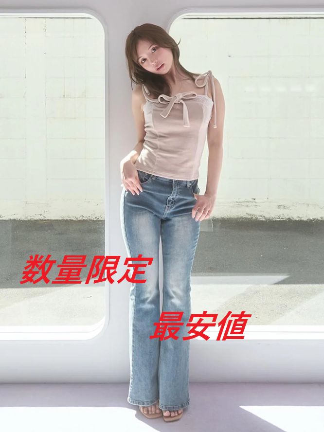 Lacey ribbon denim Sサイズ andmary - メルカリ