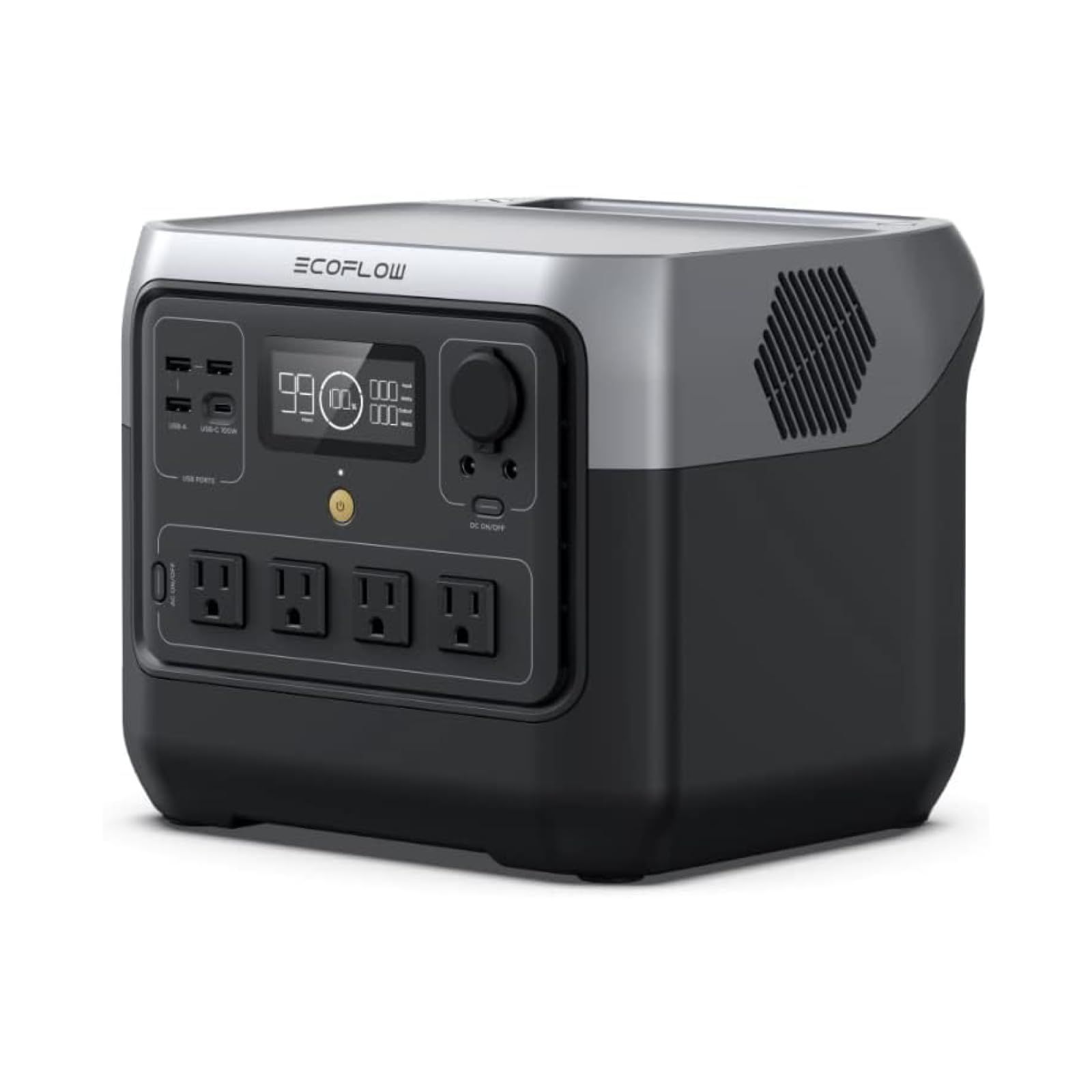 EcoFlow ポータブル電源 大容量 RIVER 2 Pro 768Wh 急速充電 リン酸鉄リチウムイオン電源 液晶大画面 AC定格800W| サージ1600W スマホ タブレット充電用 ぽーたぶる電源 キャンプ 車中泊 アウトドア 防災グッズ 停電対策 節