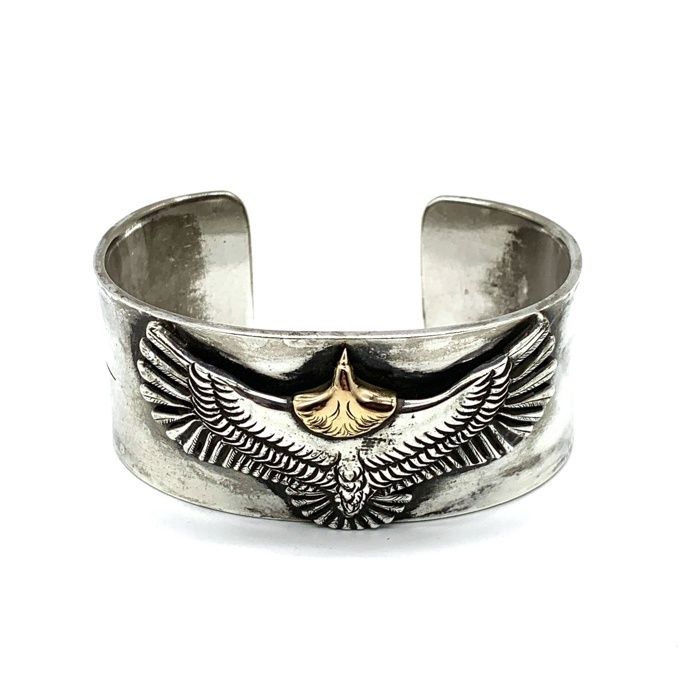 ARIZONA DOM アリゾナフリーダム 頭金イーグル 30mm K18 シルバーバングル サンダーバード 太陽神 日本製