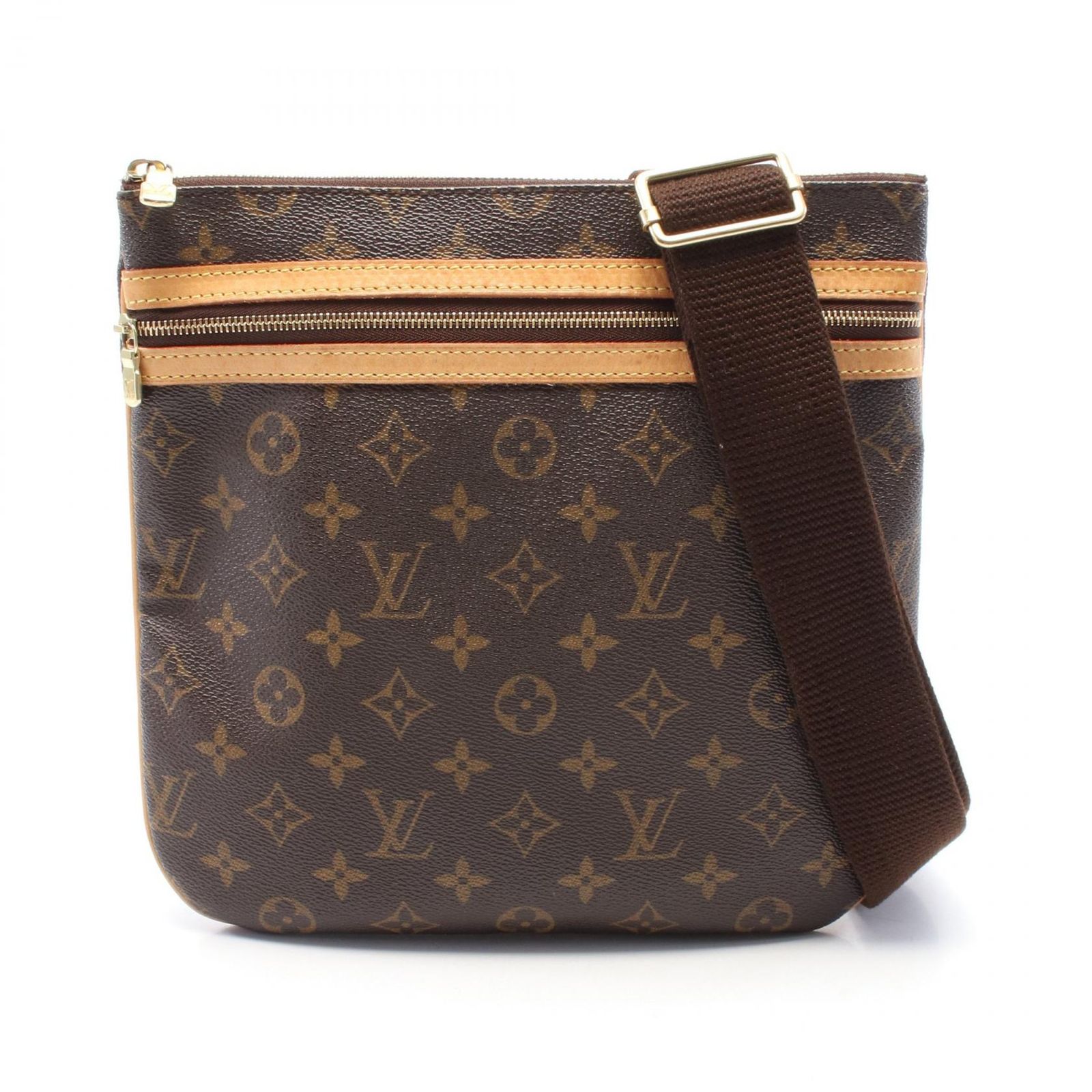 ルイ ヴィトン LOUIS VUITTON ショルダーバッグ ポシェットボスフォール M40044 PVCコーティングキャンバス レザー ポシェット ボスフォール レディース Used A