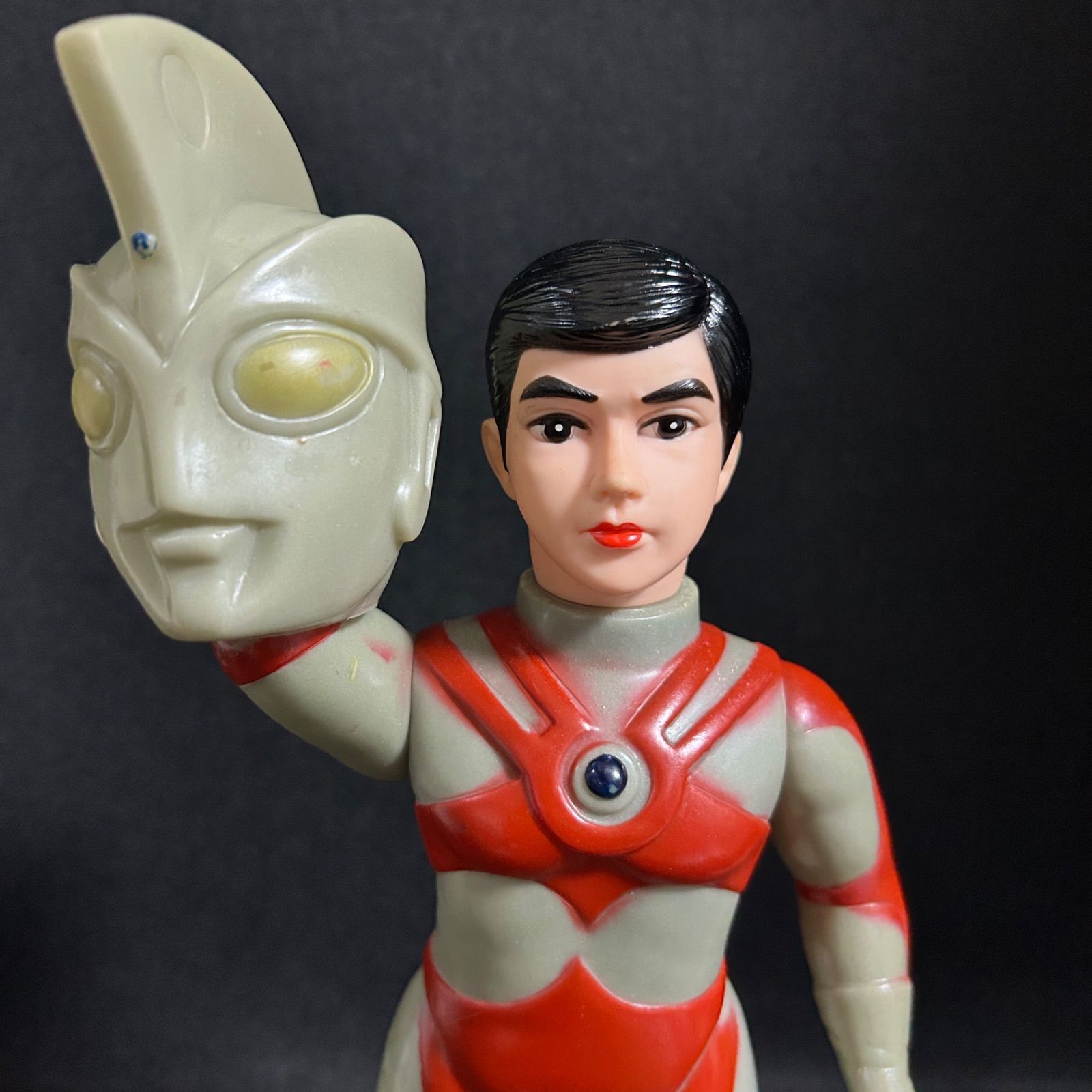 ブルマァク ウルトラマンエース A ソフビ 面取れ 面替え 当時物 希少品