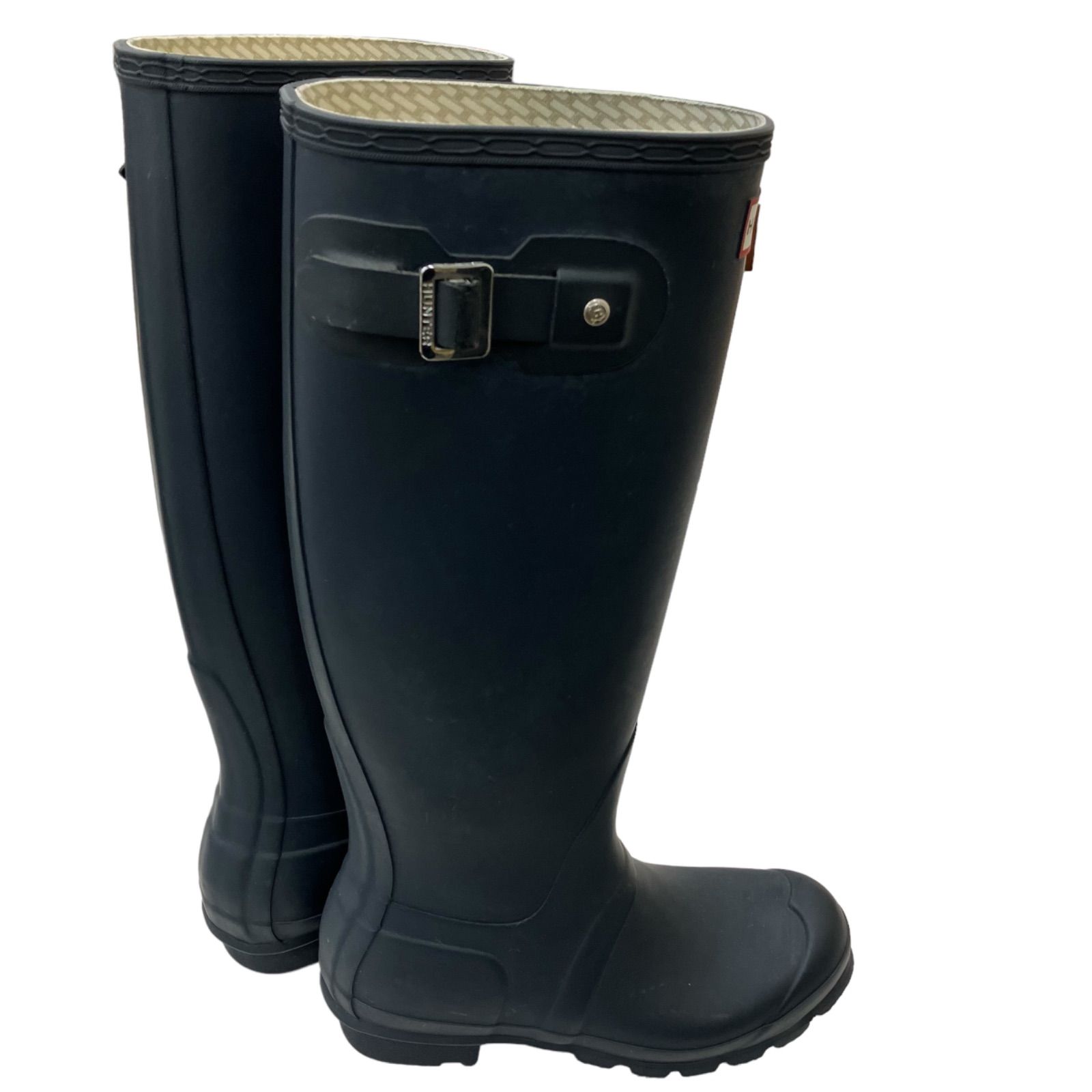 美品○HUNTER ハンター　ロングレインブーツ　ブラック　UK3 22㎝ 最大80％オフ 美品】HUNTERハンター レインブーツ 長靴 ブラック