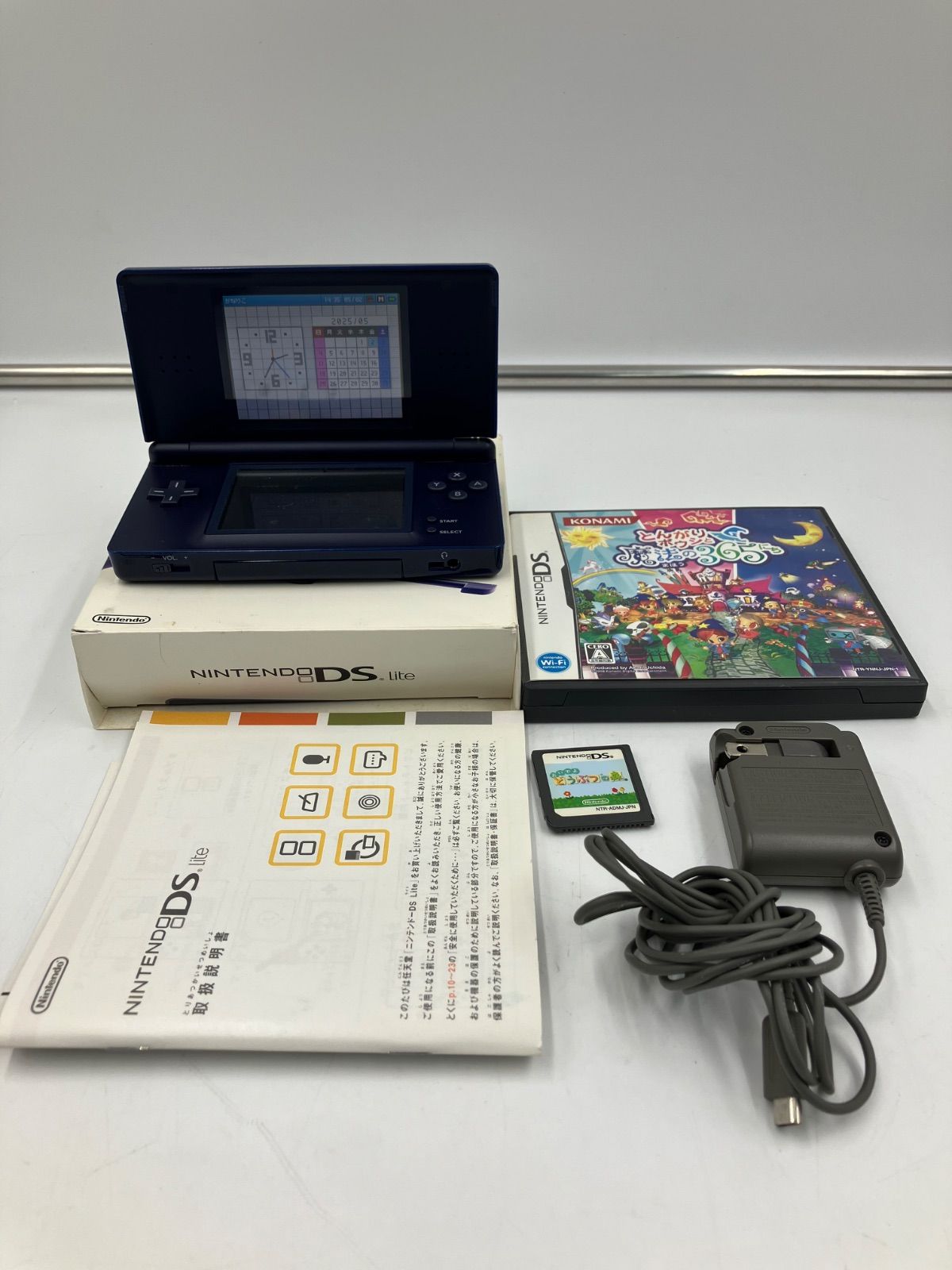 通電OK Nintendo DS Lite エナメルネイビー 本体＋ソフトセット 充電器付き